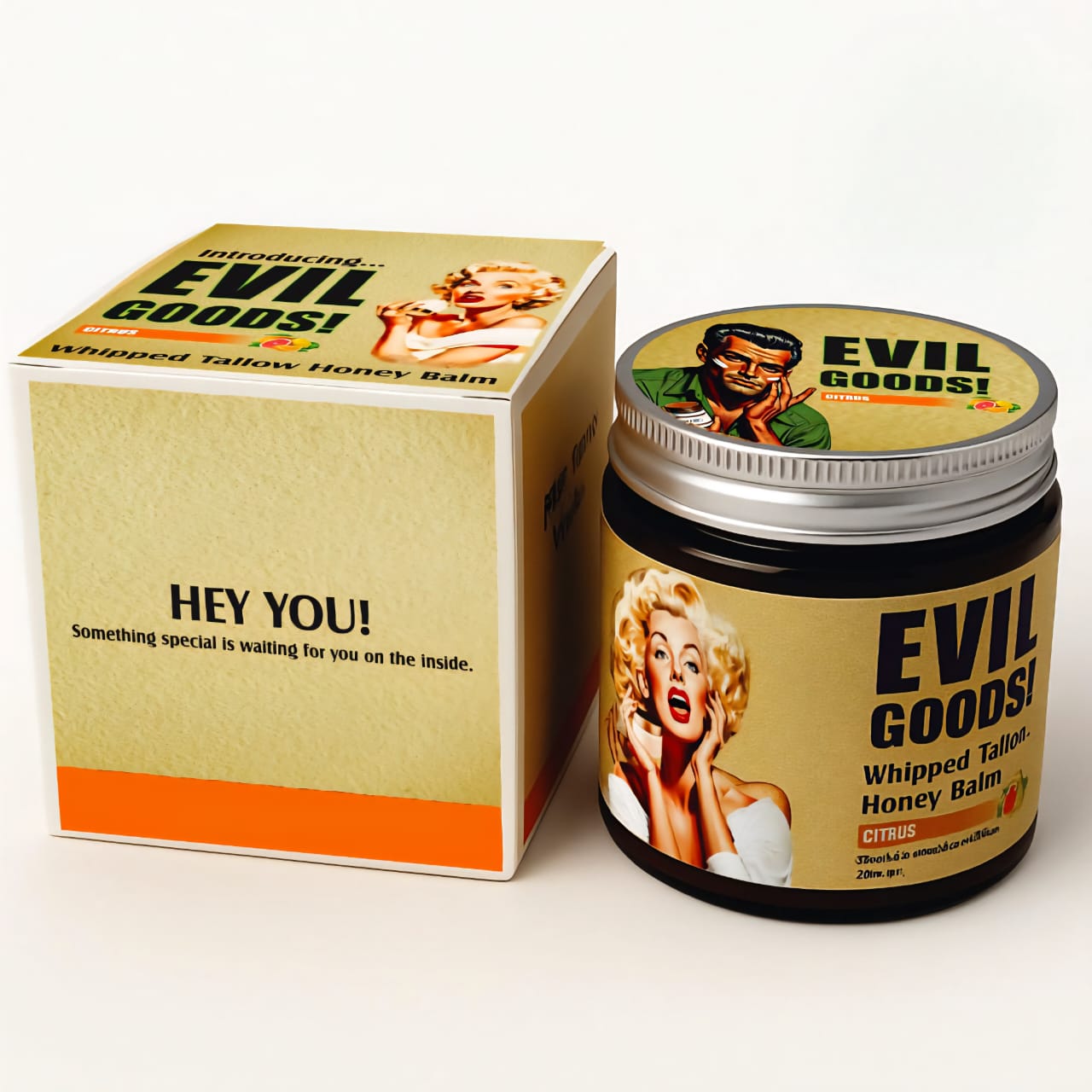 EVIL GOODS® – Crema Facial Corporal 100% Natural 5 Ingredientes Sebo de Res