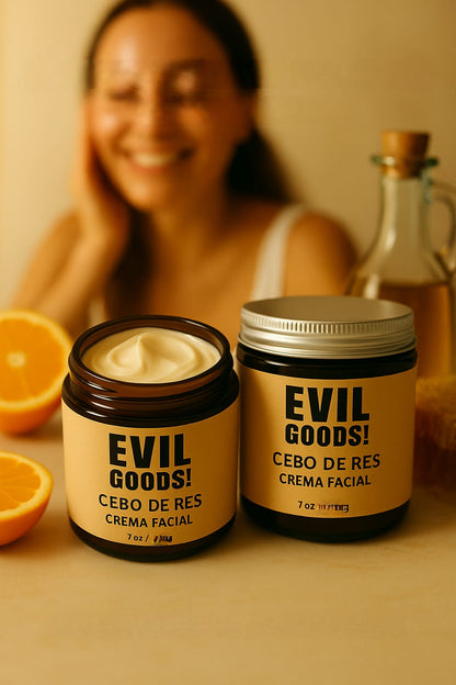 EVIL GOODS® – Crema Facial Corporal 100% Natural 5 Ingredientes Sebo de Res