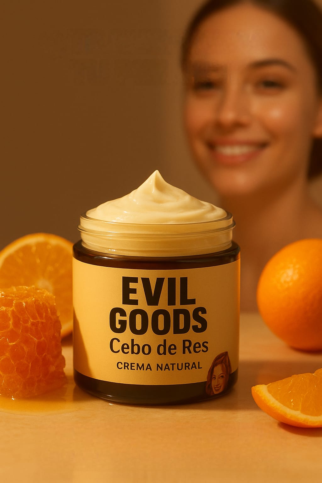 EVIL GOODS® – Crema Facial Corporal 100% Natural 5 Ingredientes Sebo de Res