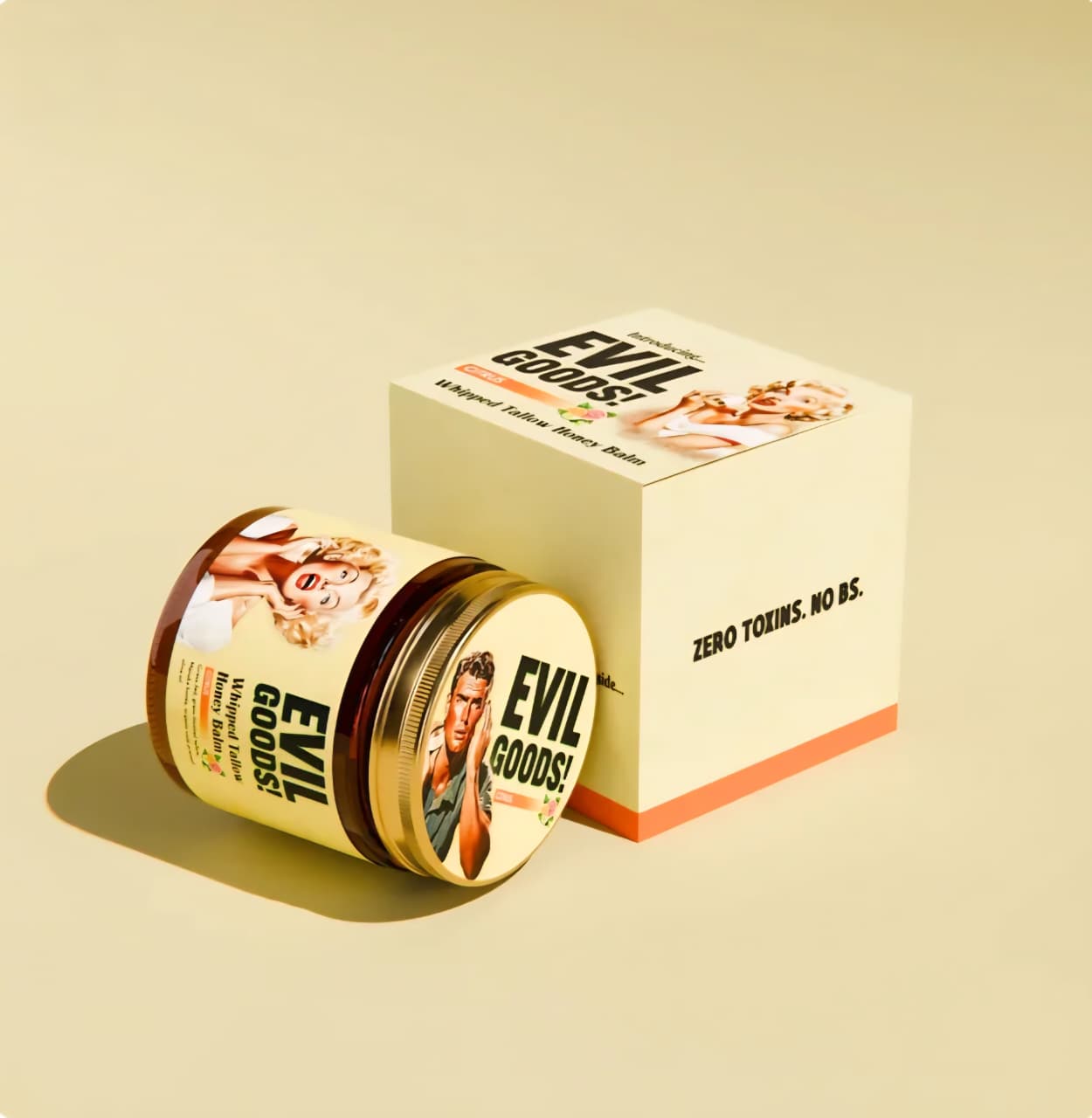 EVIL GOODS® – Crema Facial Corporal 100% Natural 5 Ingredientes Sebo de Res